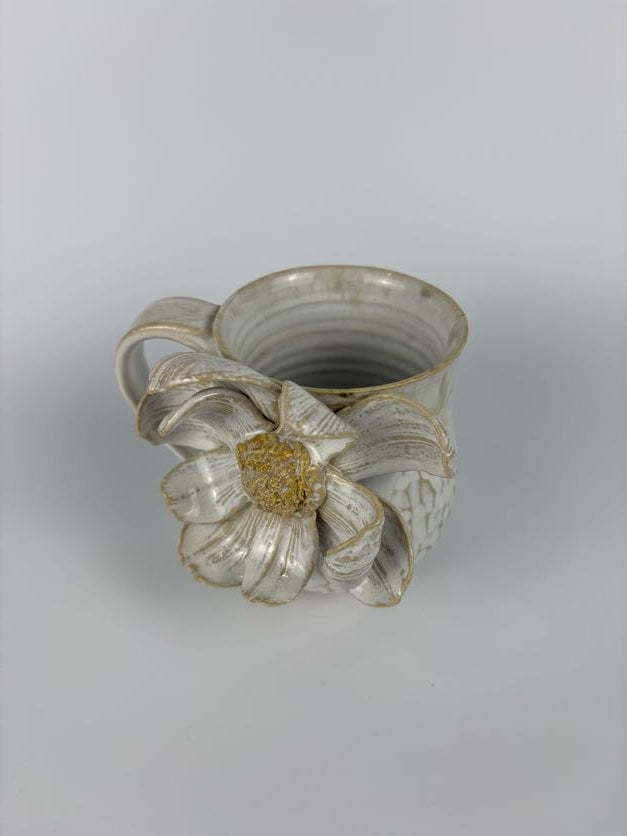 Hand Sculpted Magnolia Mug