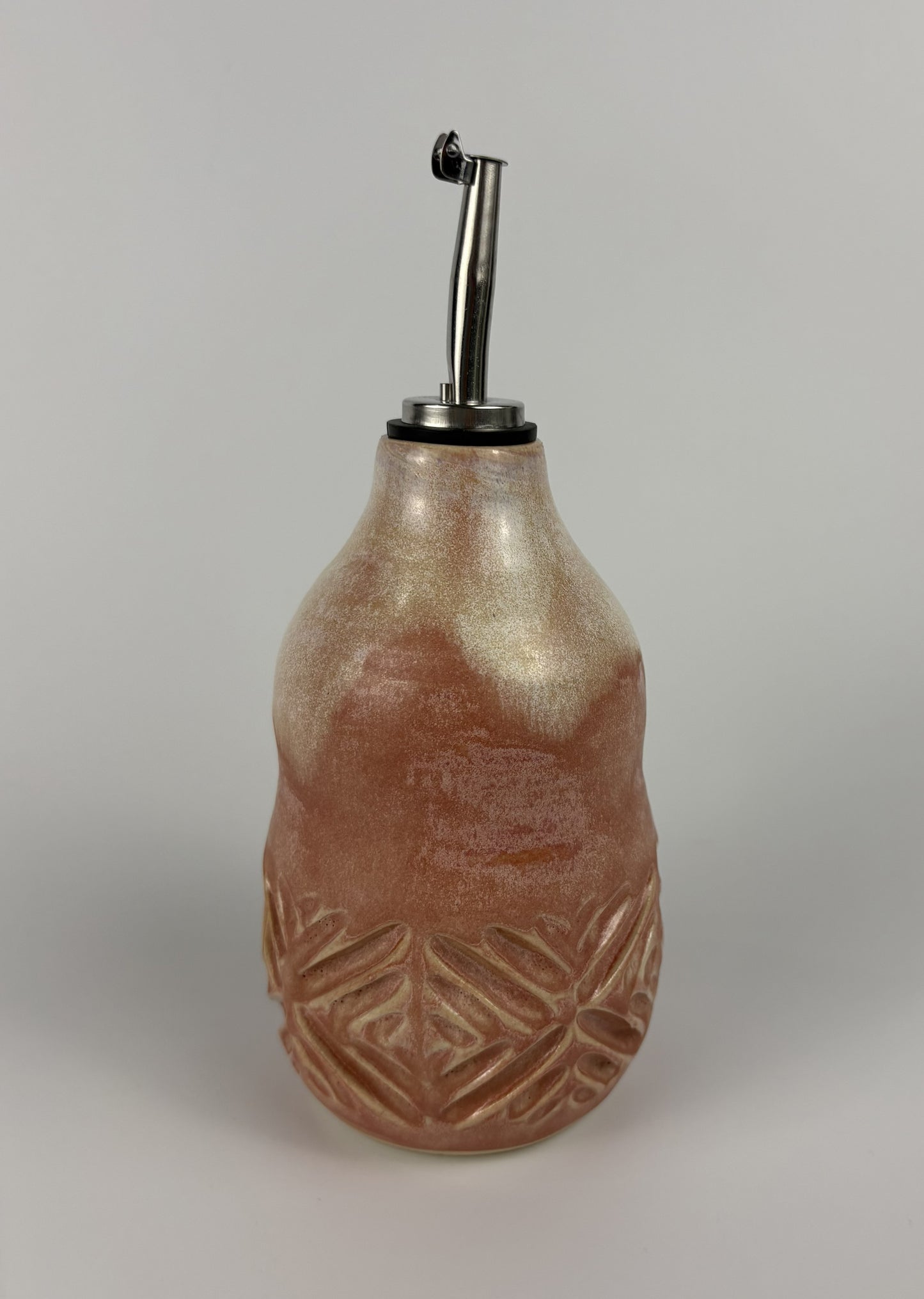 Pink Carved Oil Bottle