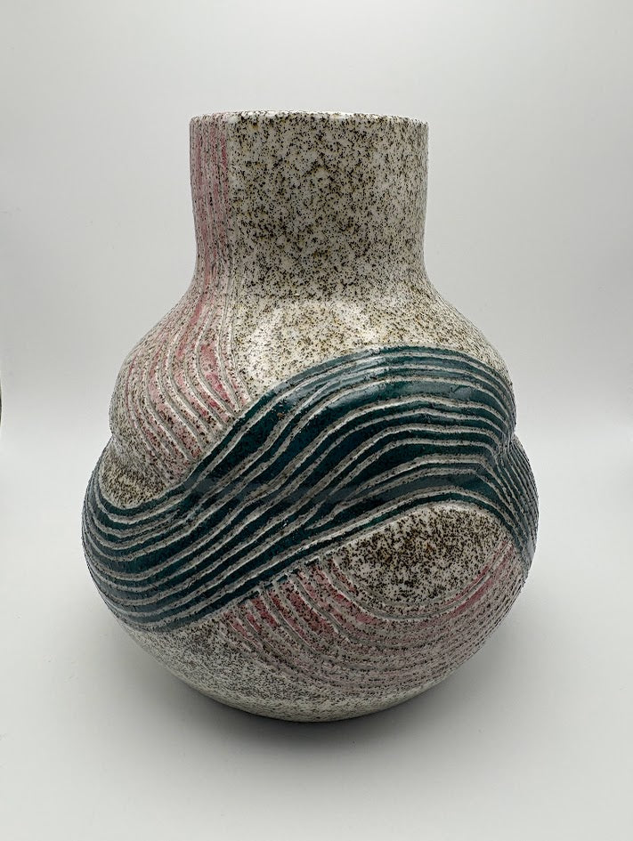 Speckled Retro Lines Vase