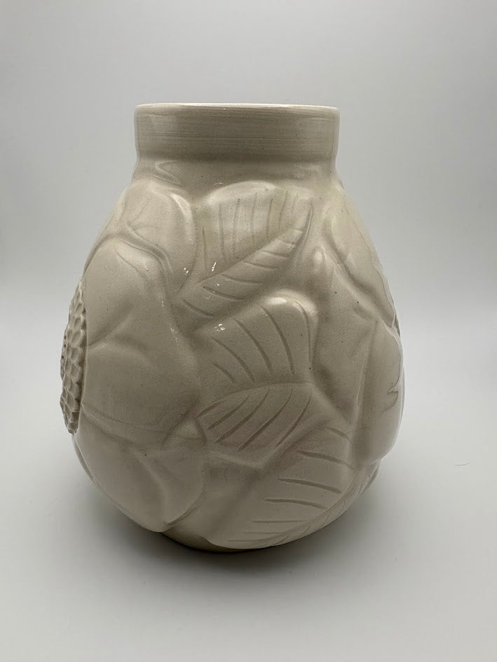 Floral Carved Porcelain Vase