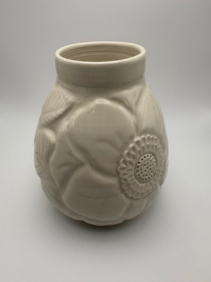Floral Carved Porcelain Vase