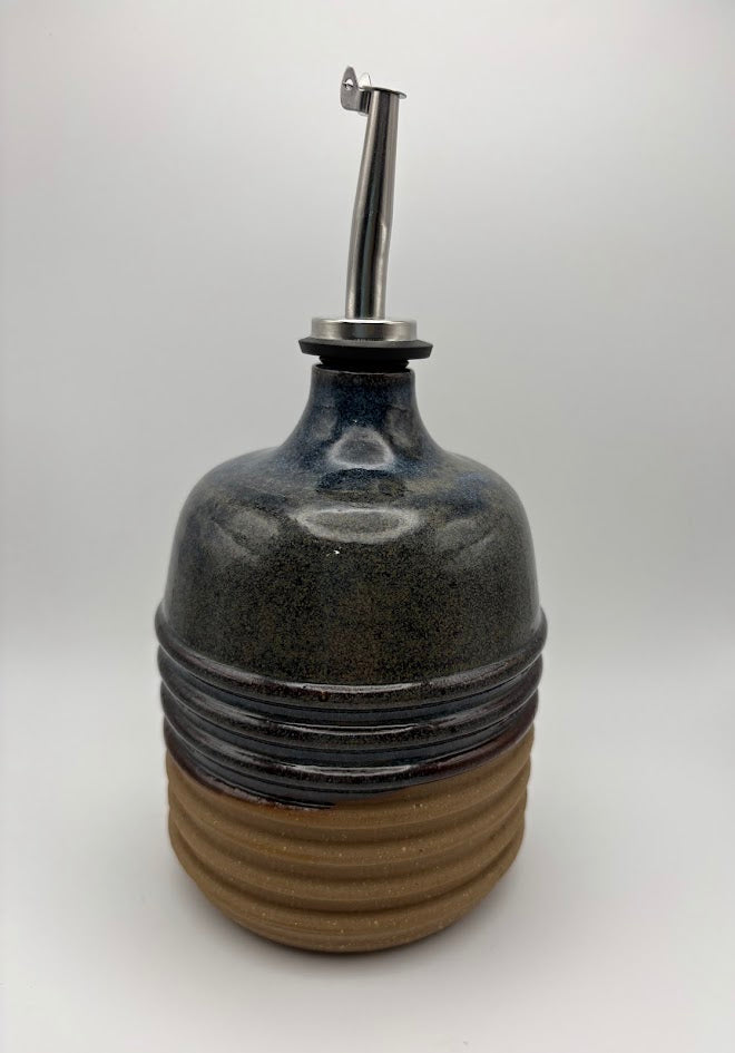 Brown & Blue Textured Oil Bottle