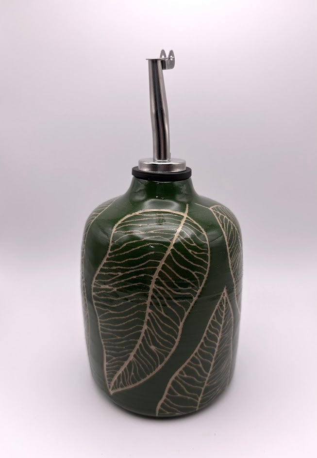 Green Leaves Oil Bottle