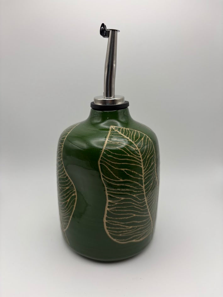 Green Leaves Oil Bottle
