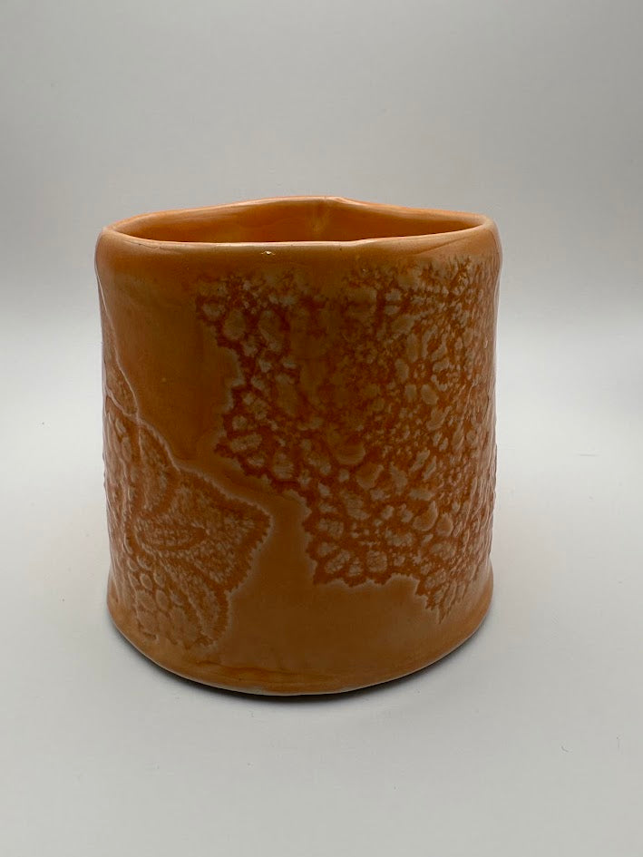 Lace Inlay Mug in Dreamsicle