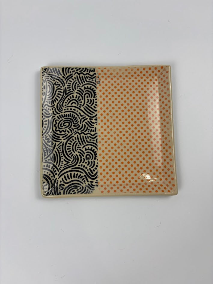 Dots & Squiggles Square Dish