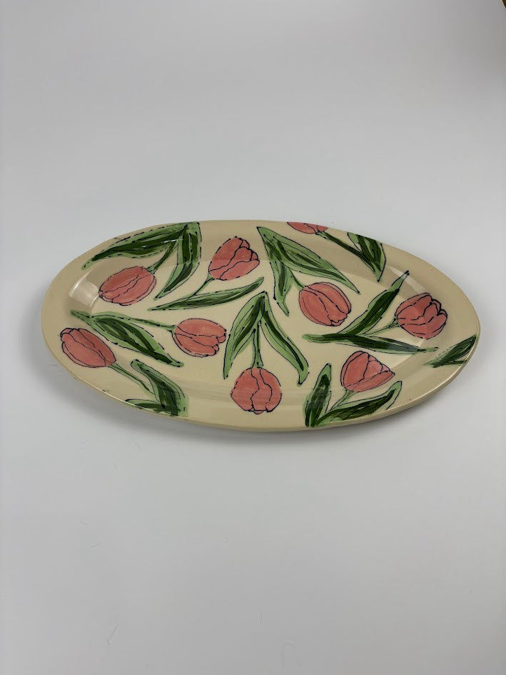 Tulips Serving Dish
