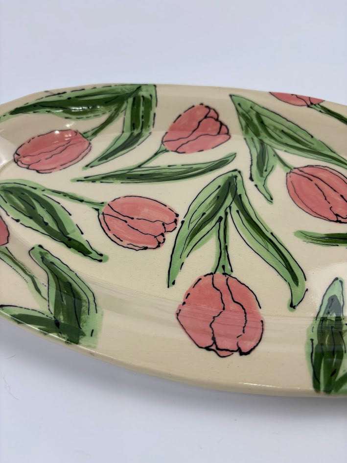 Tulips Serving Dish