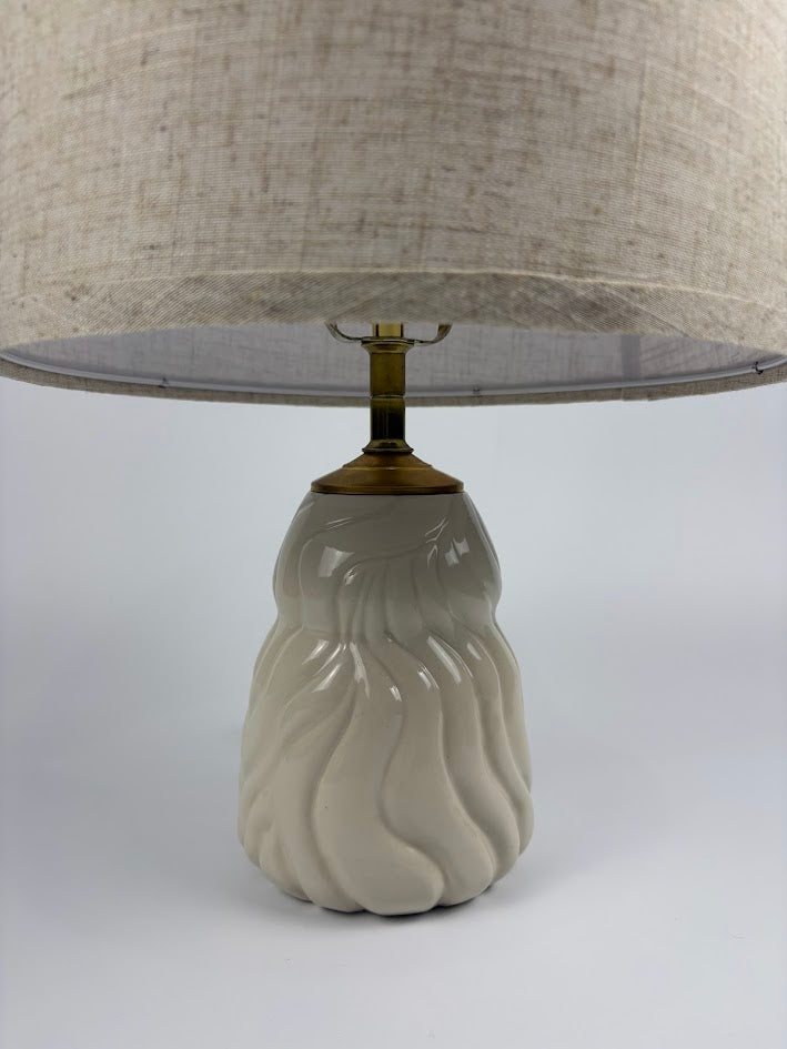 Flowing Waves Porcelain Lamp Base