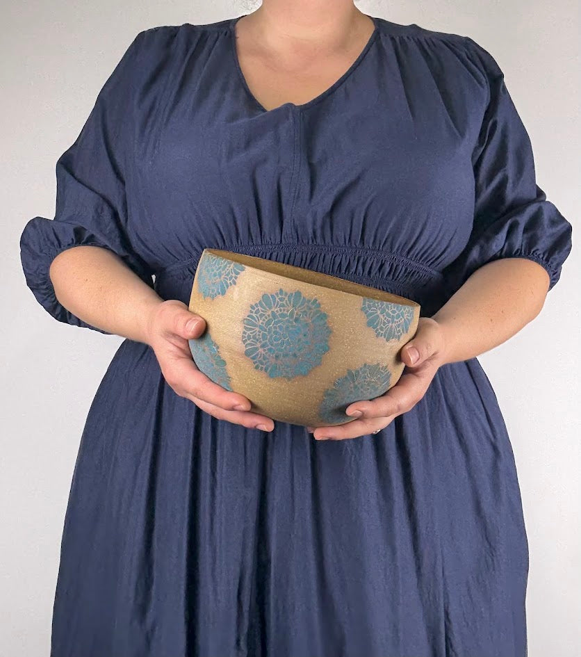 Decorated Serving Bowl
