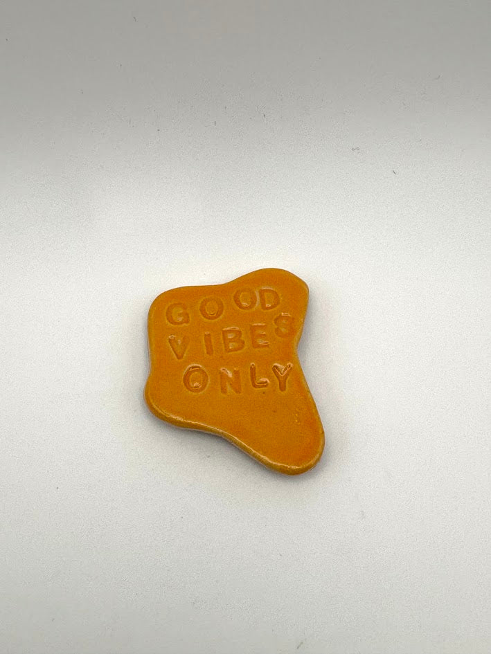 "Good Vibes Only" Orange Magnet