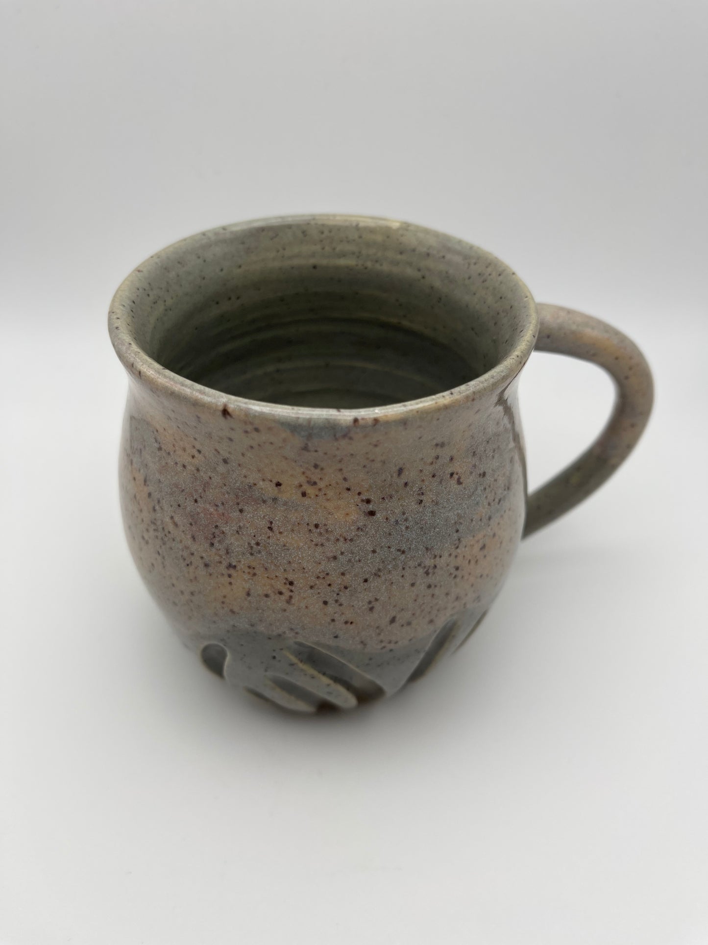 Hand Sculpted Flower Mug