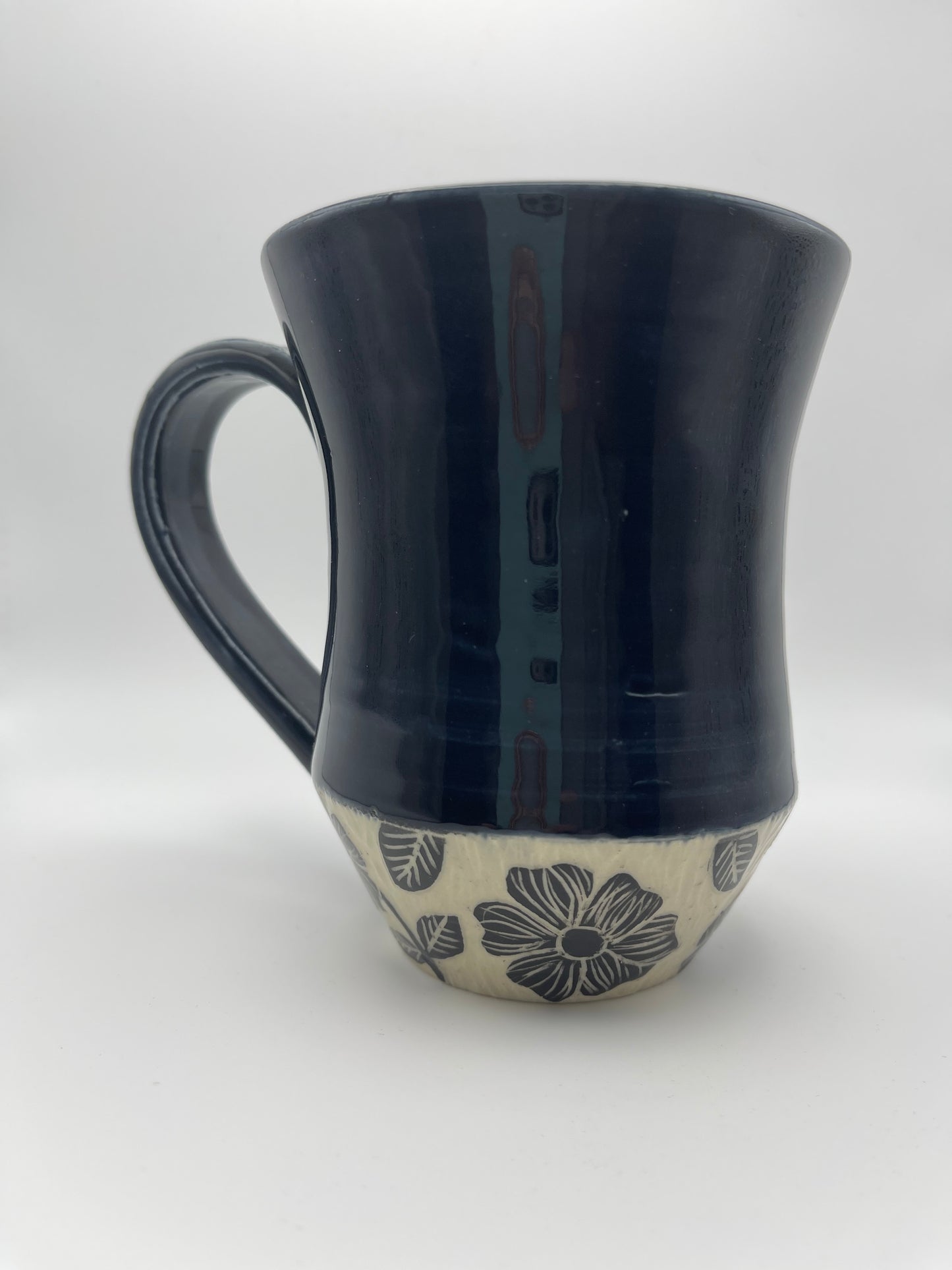 Black Sgraffito Bottom Mug