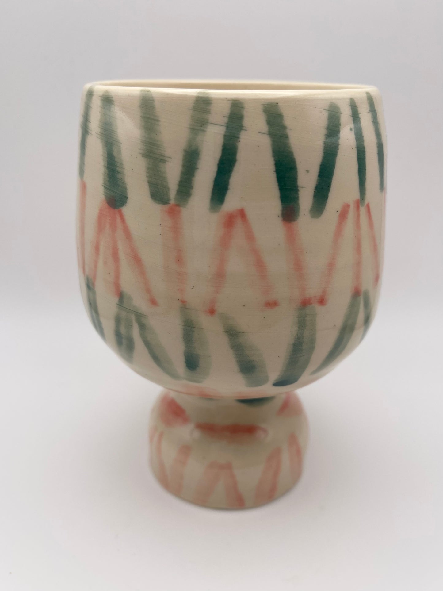 Patterned Pedestal Cup