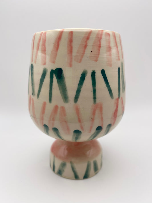 Patterned Pedestal Cup