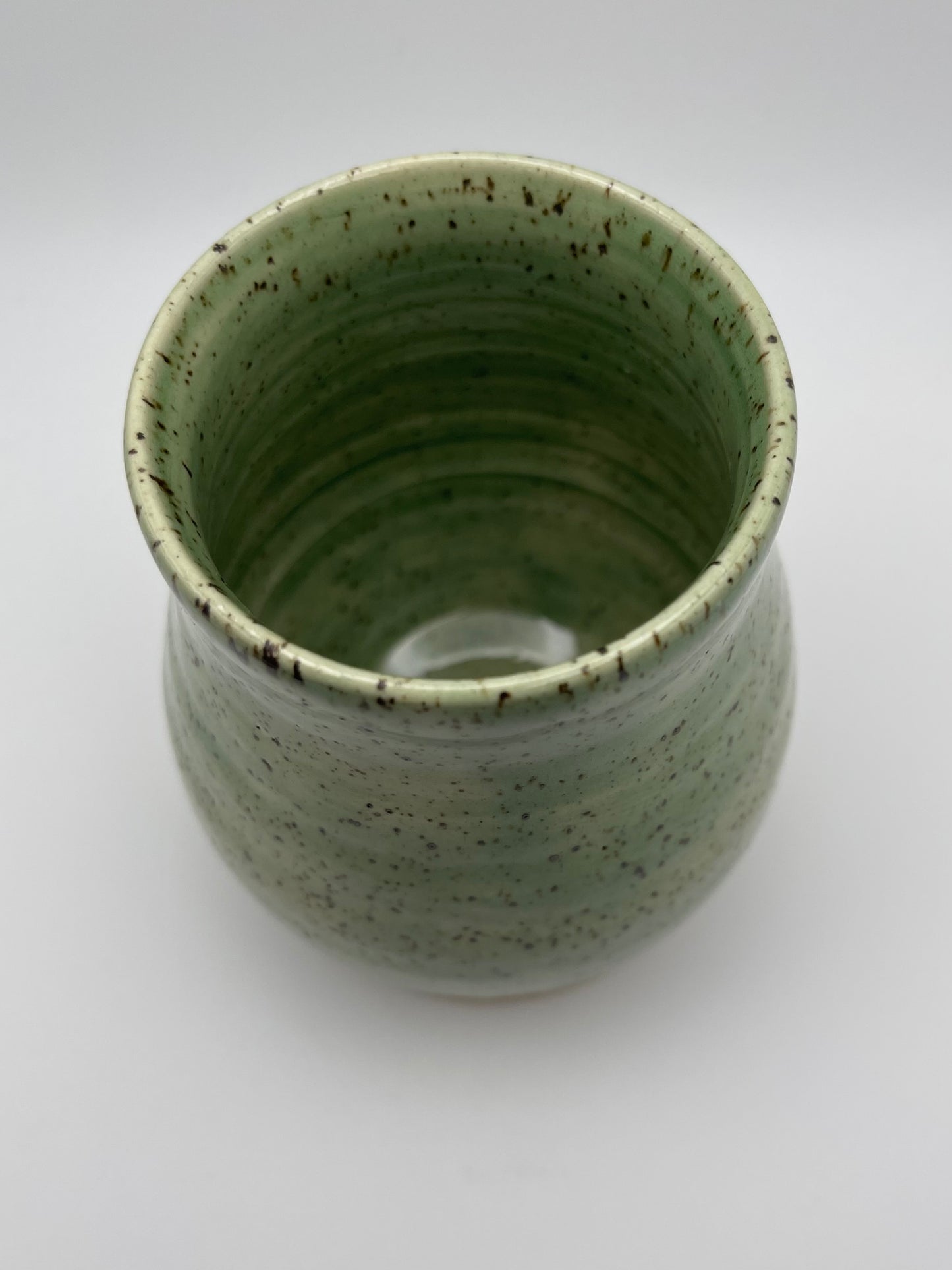 Speckled Green Vase/Pen Cup