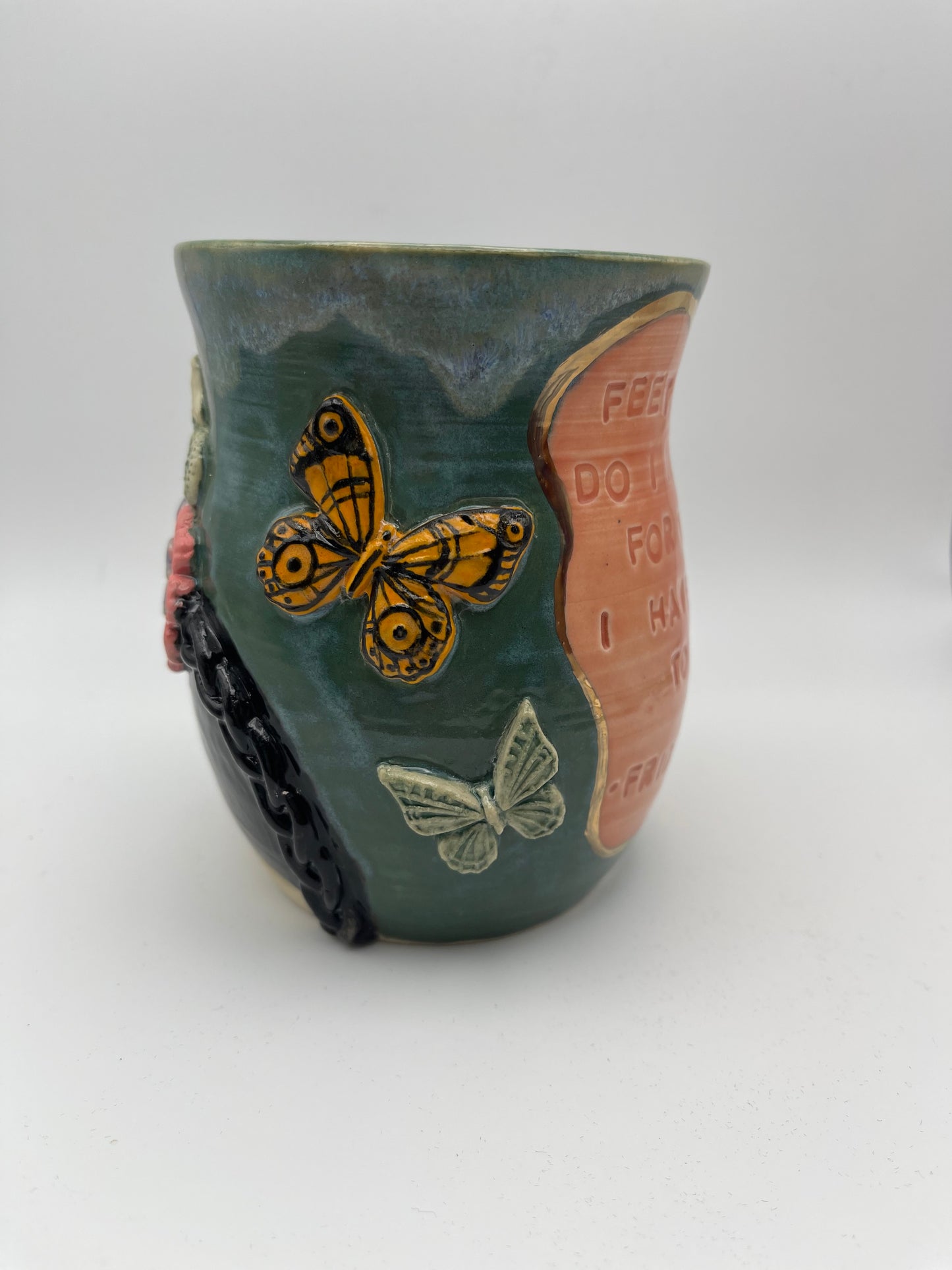 Frida Butterfly Mug with Gold