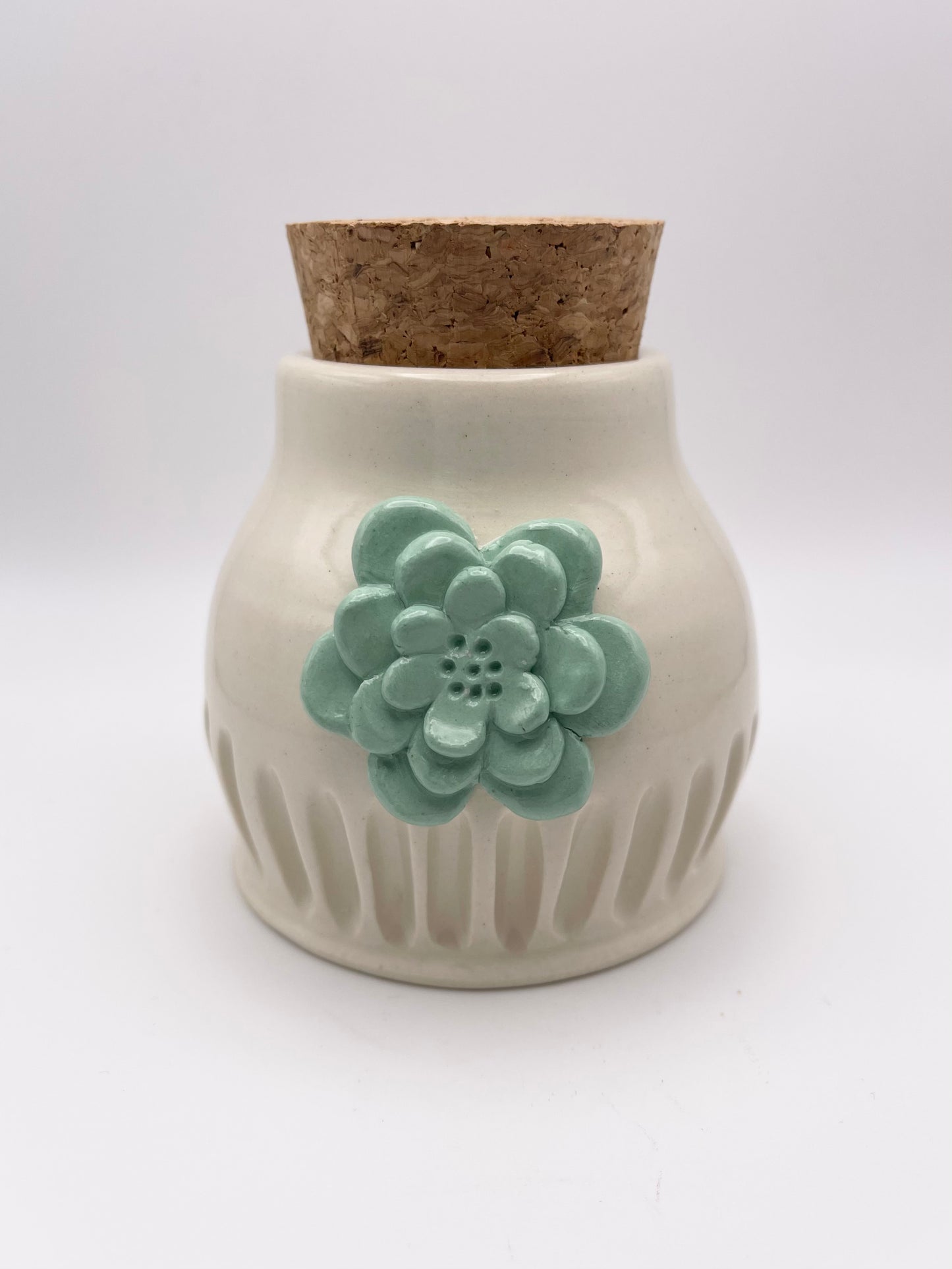 Single Flower Porcelain Jar