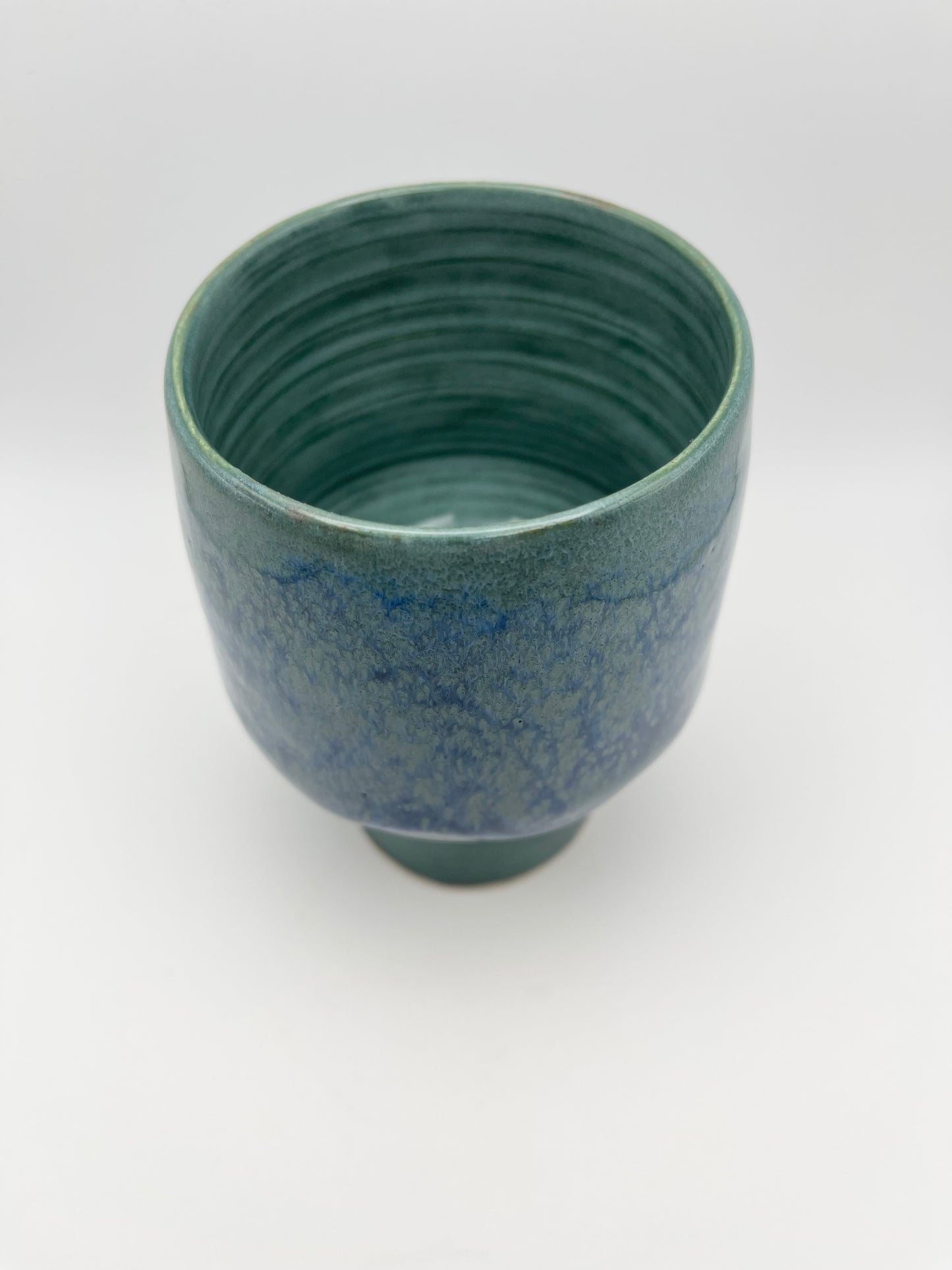 Drippy Glaze Pedestal Cup (B)