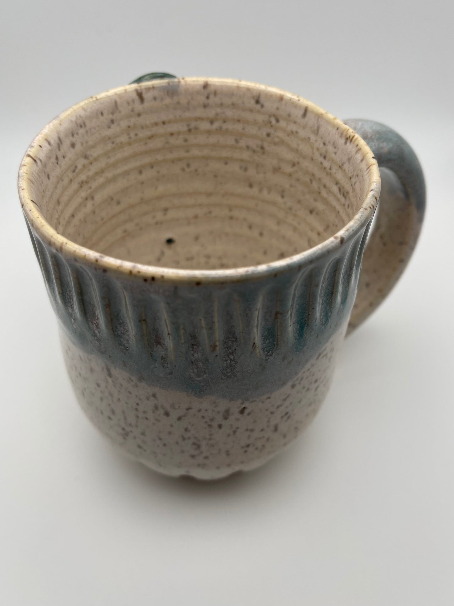 Hand Sculpted Flower Mug