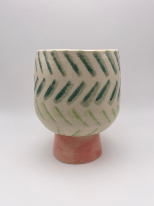 Patterned Pedestal Cup