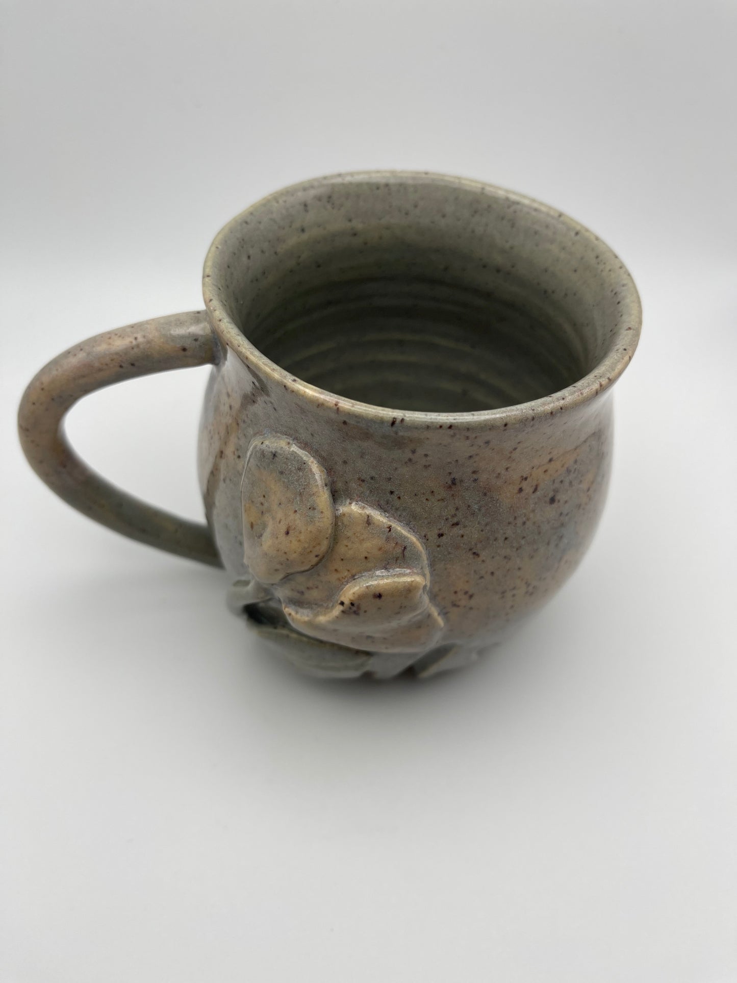 Hand Sculpted Flower Mug