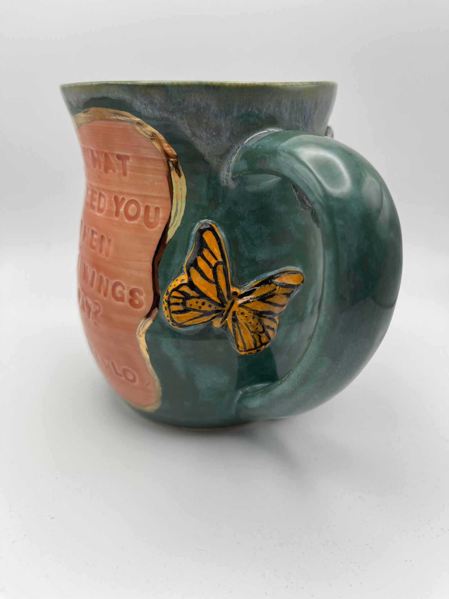 Frida Butterfly Mug with Gold