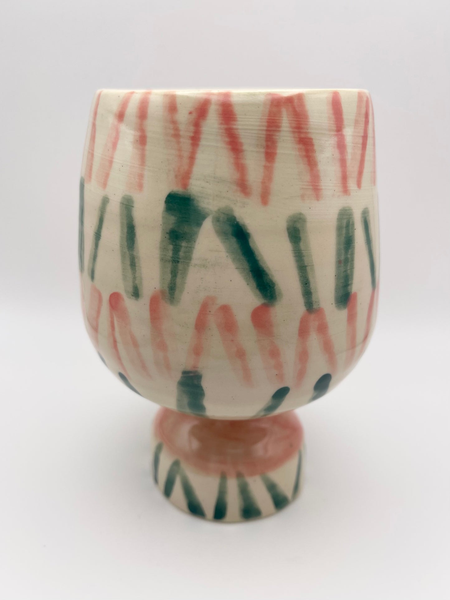 Patterned Pedestal Cup