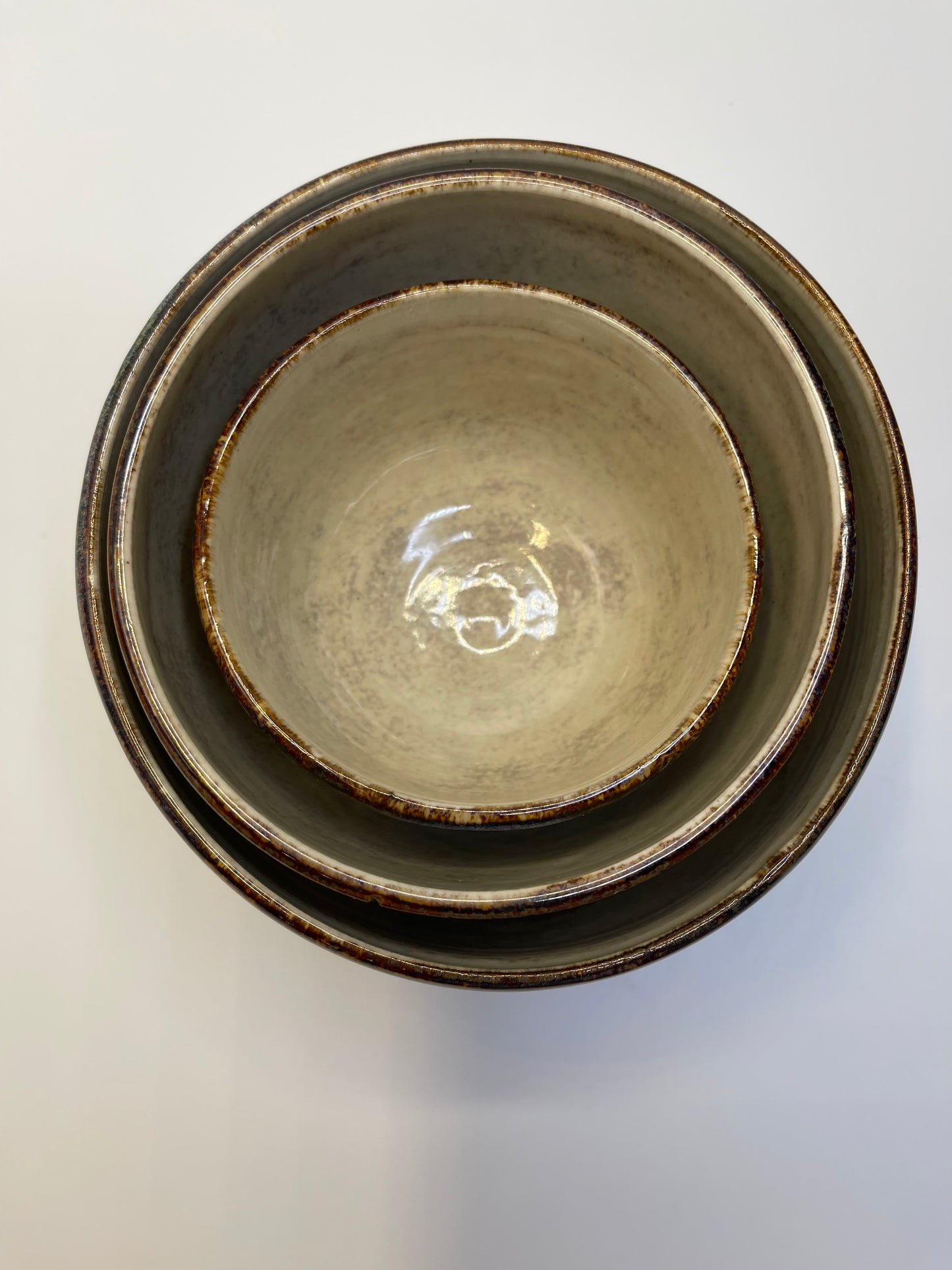 Carved Flower Nesting Bowl Set