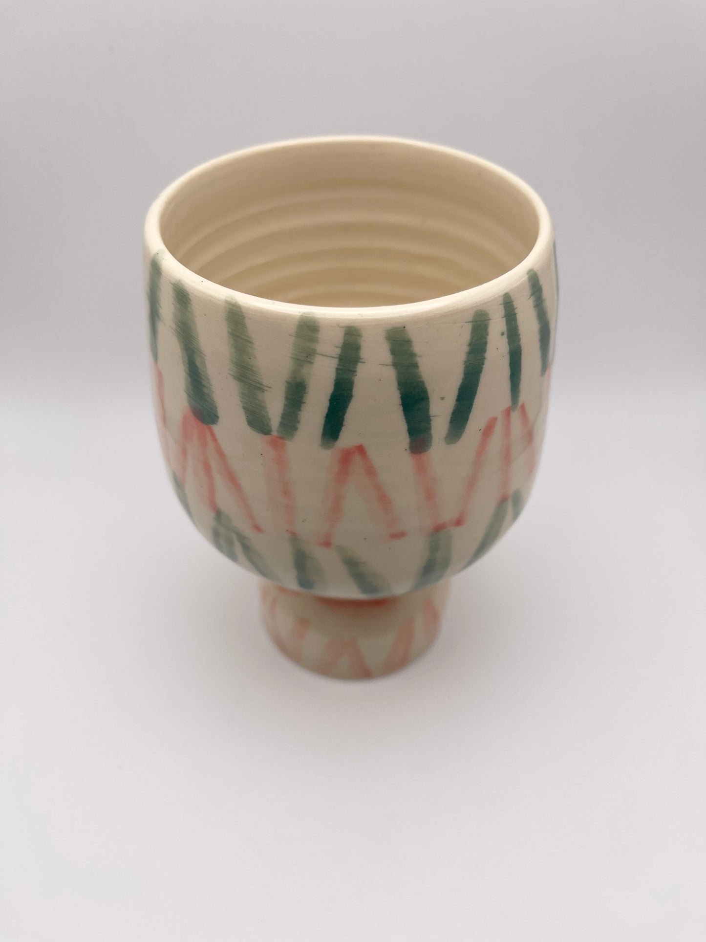 Patterned Pedestal Cup