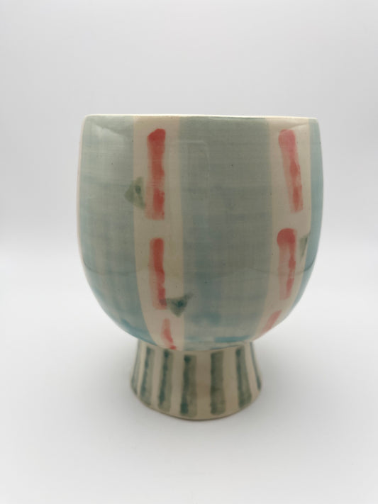 Patterned Pedestal Cup