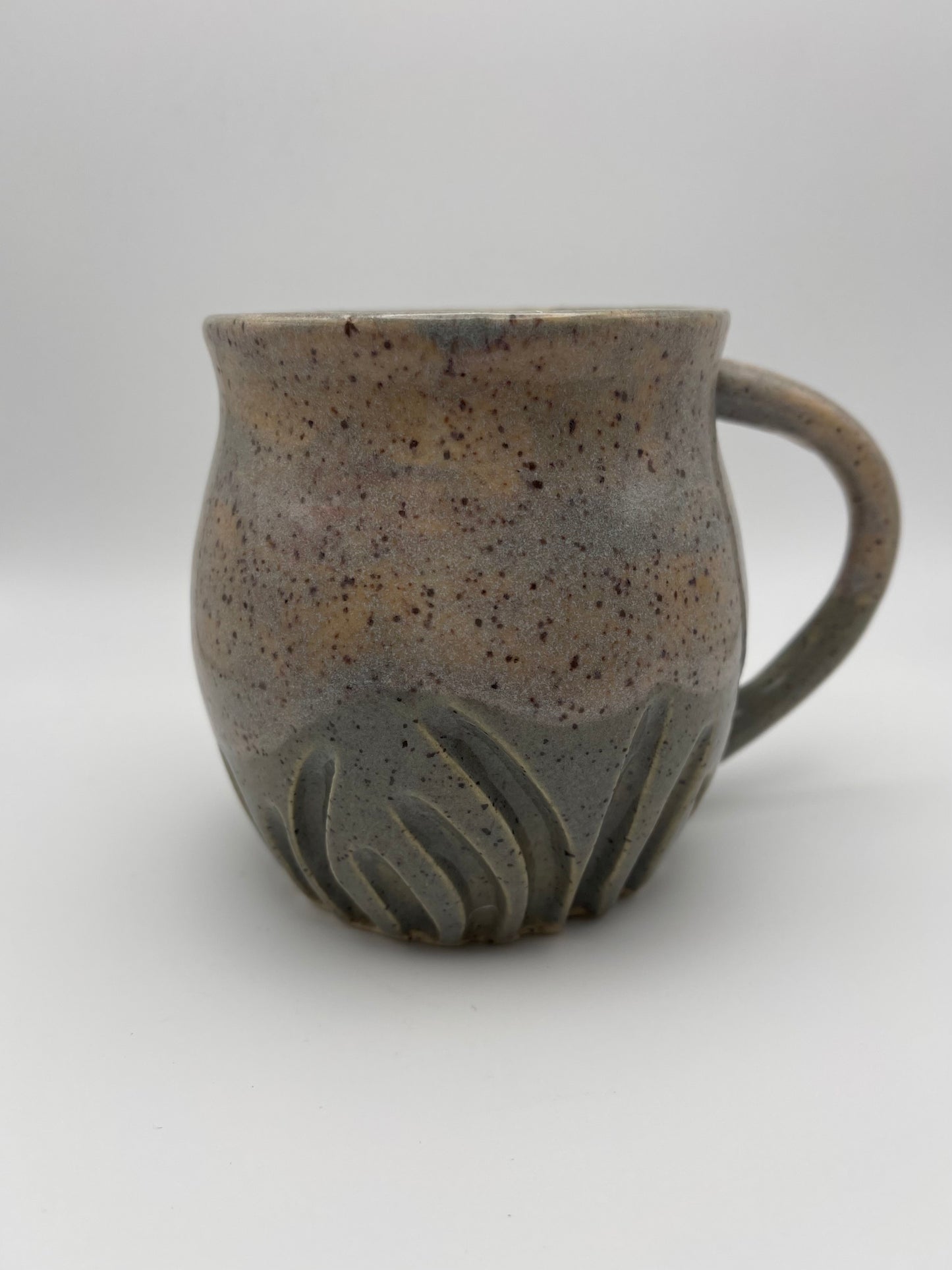 Hand Sculpted Flower Mug