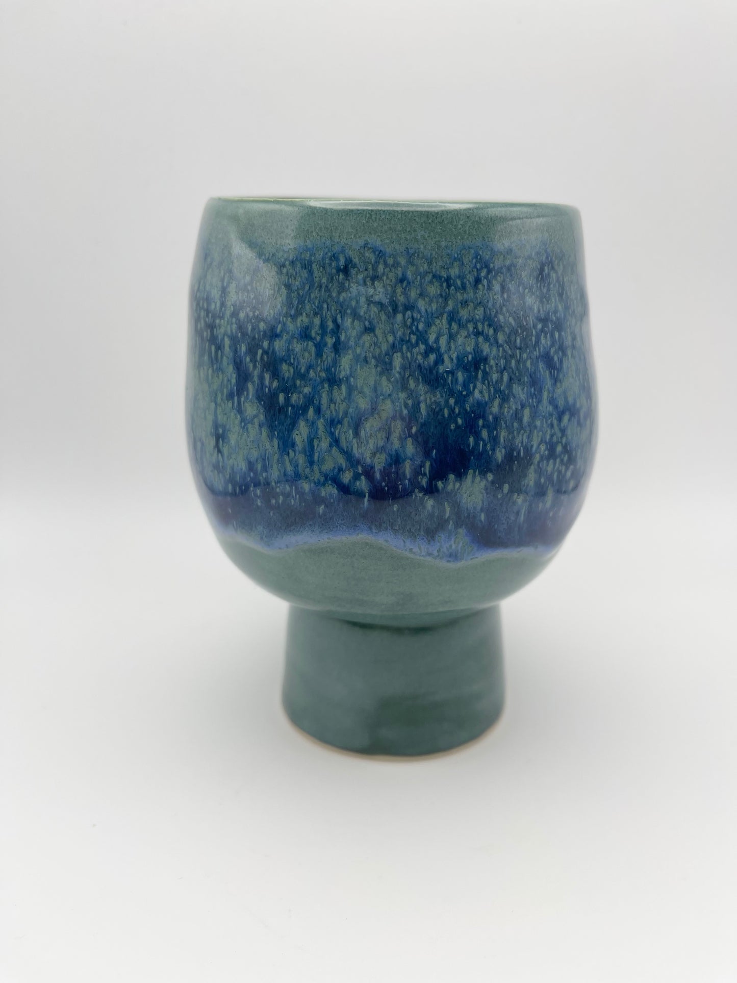 Drippy Glaze Pedestal Cup (A)