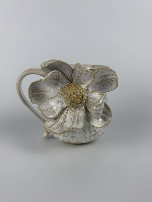 Hand Sculpted Magnolia Mug
