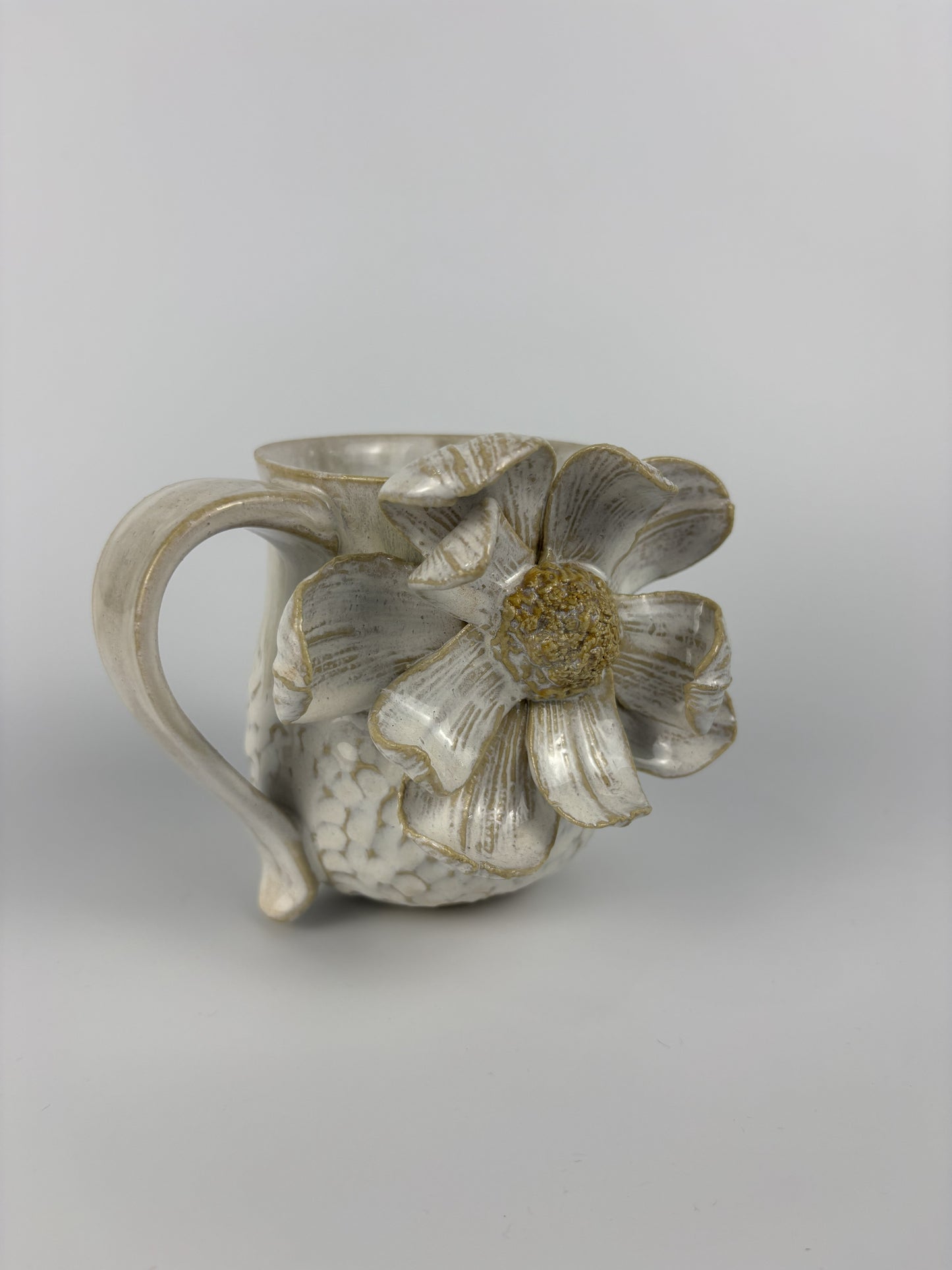Hand Sculpted Magnolia Mug