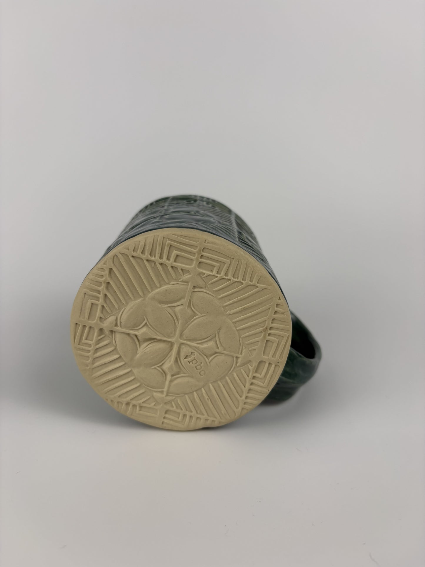 Teal Geometric Stamped Mug