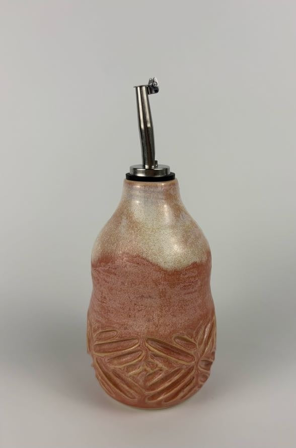 Pink Carved Oil Bottle
