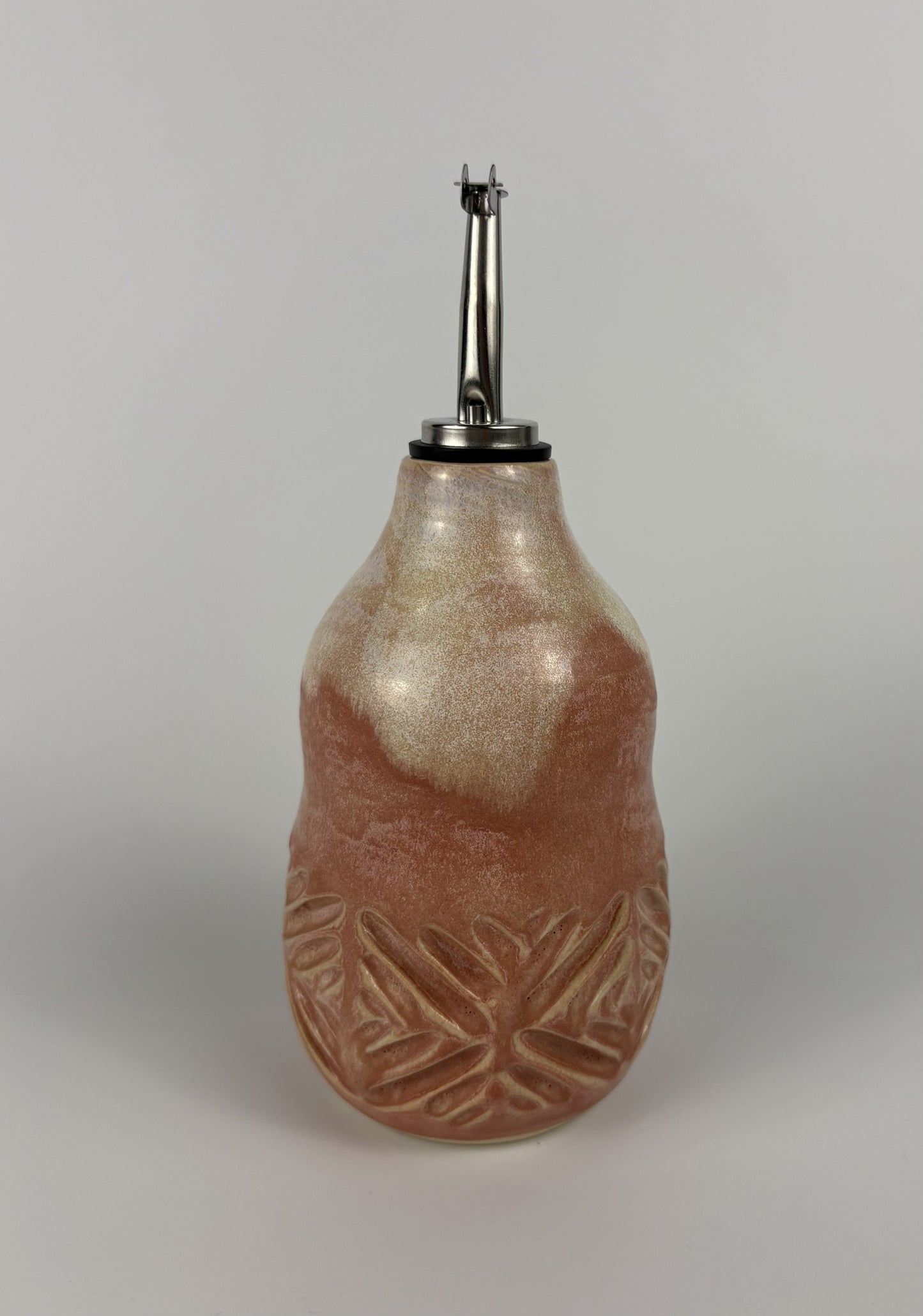 Pink Carved Oil Bottle