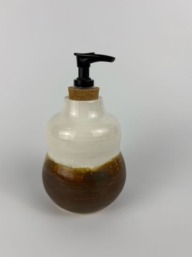 Brown & White Soap Pump
