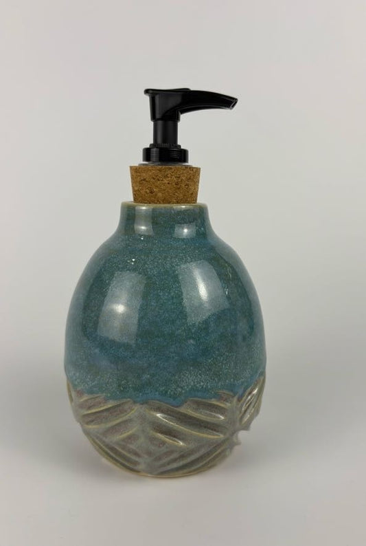Sage & Aqua Round Carved Soap Pump