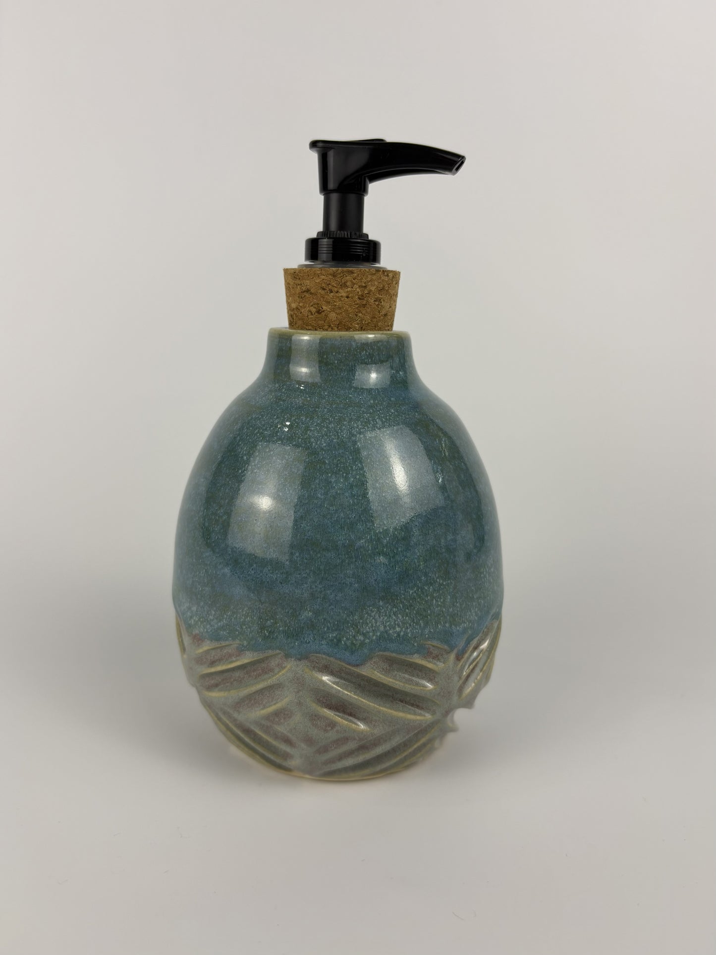 Sage & Aqua Round Carved Soap Pump