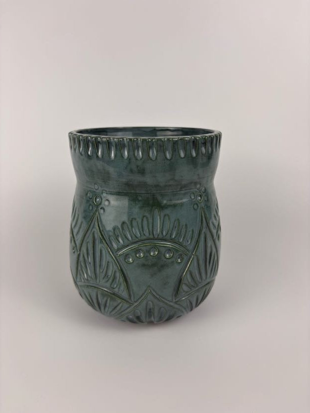 Carved Utensil Holder