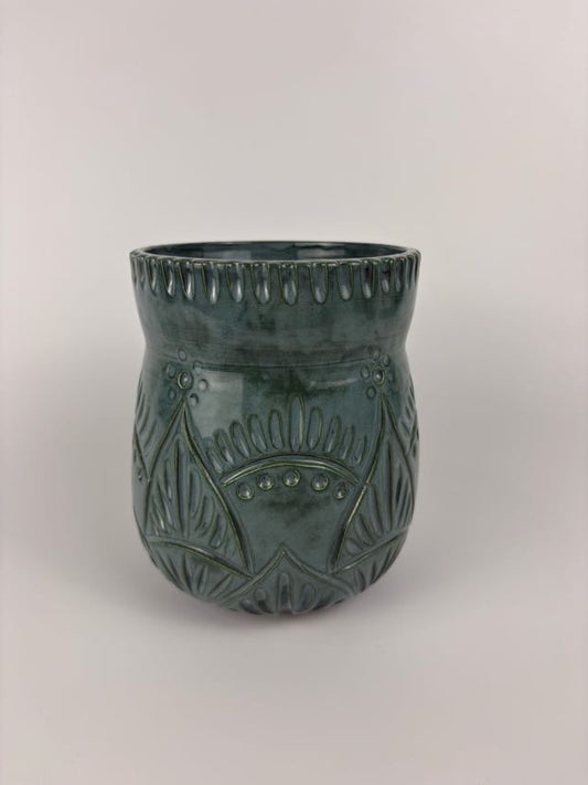 Carved Utensil Holder