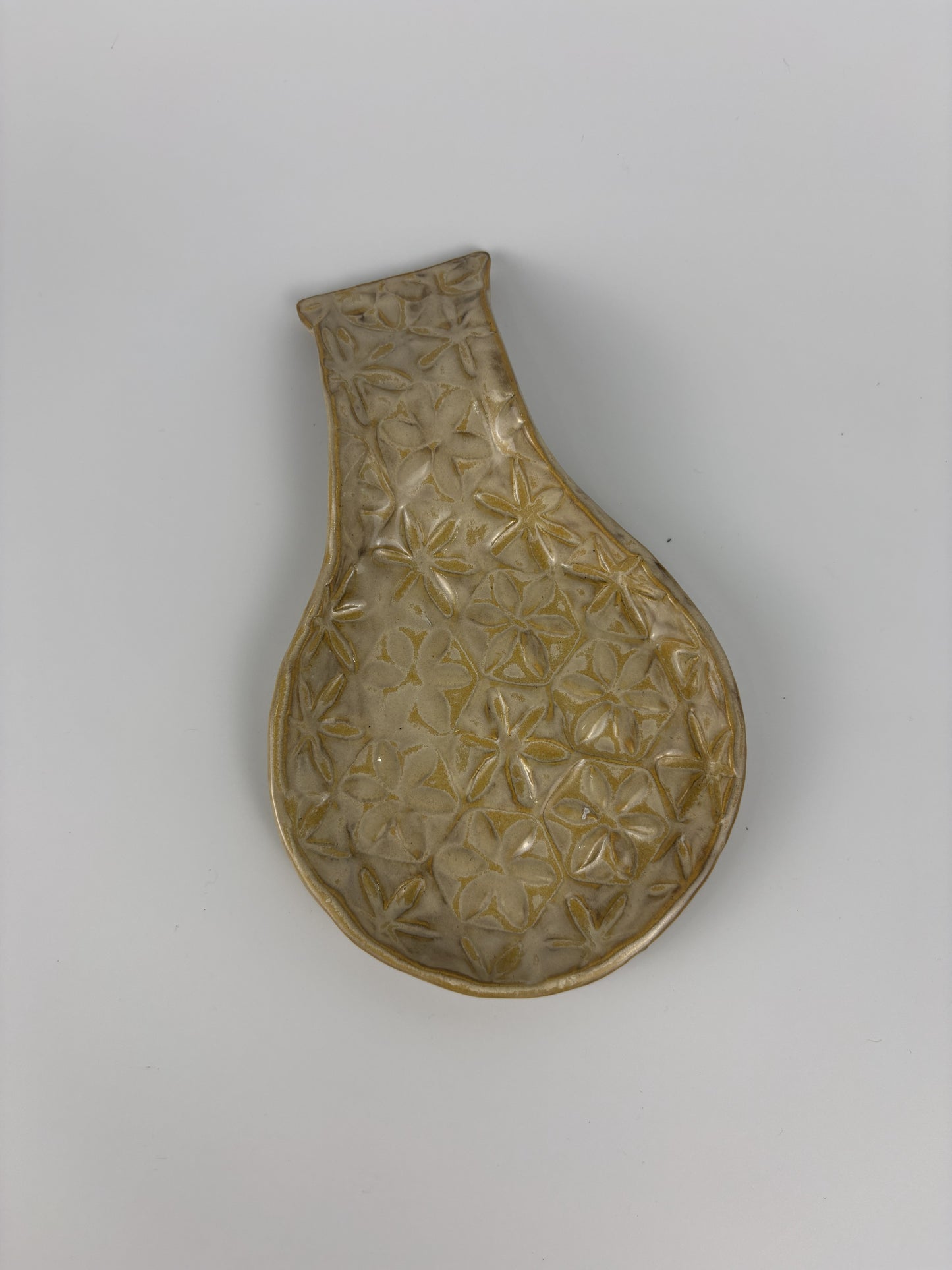 Rustic Geometric Stamped Spoon Rest
