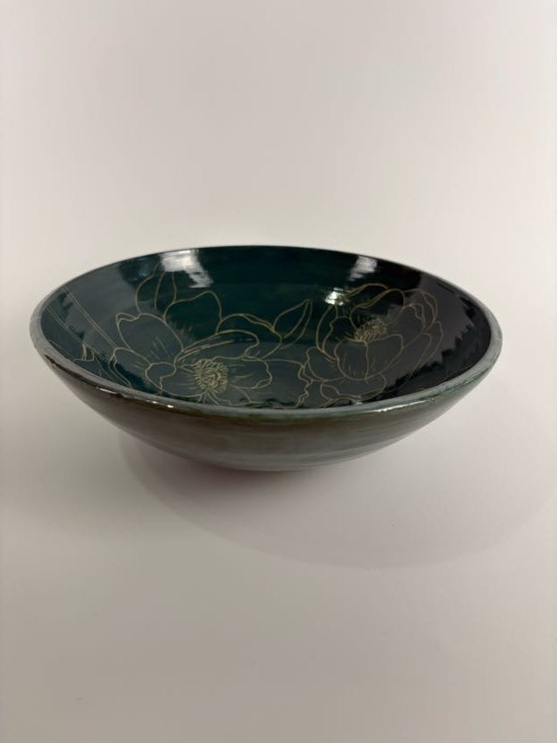 Floral Sgraffito Bowl