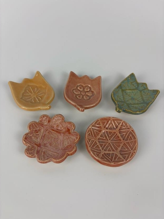 Earthy Botanical Trinket Dishes