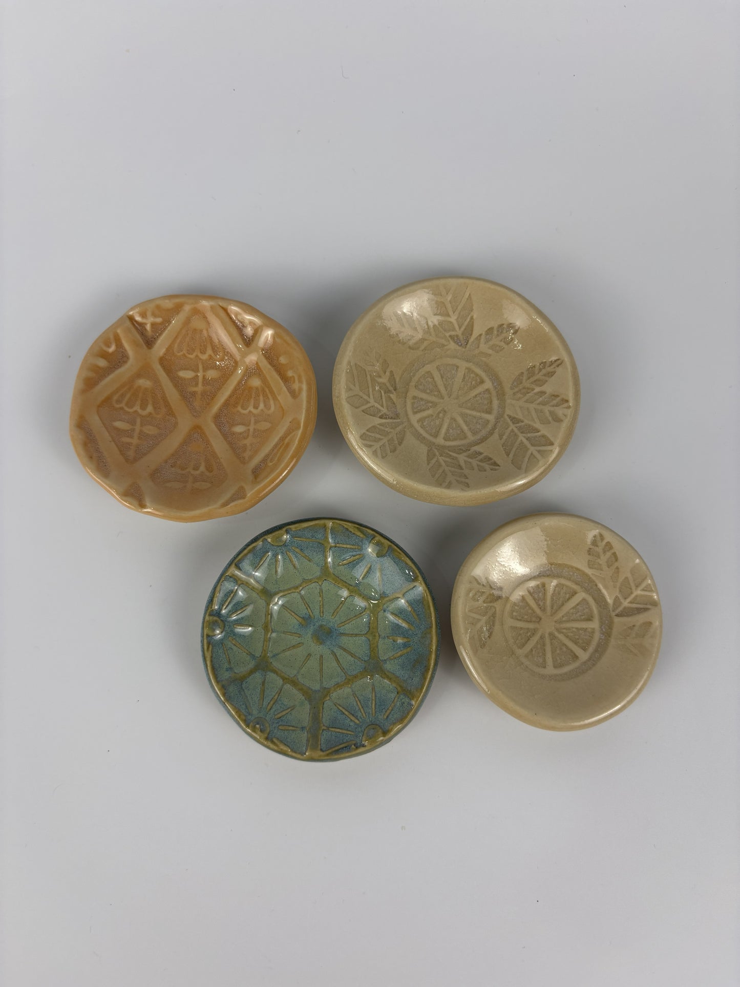 Sand & Sage Stamped Trinket Dishes