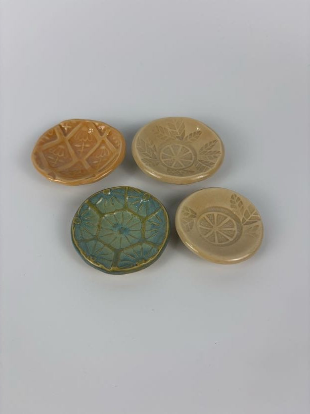 Sand & Sage Stamped Trinket Dishes