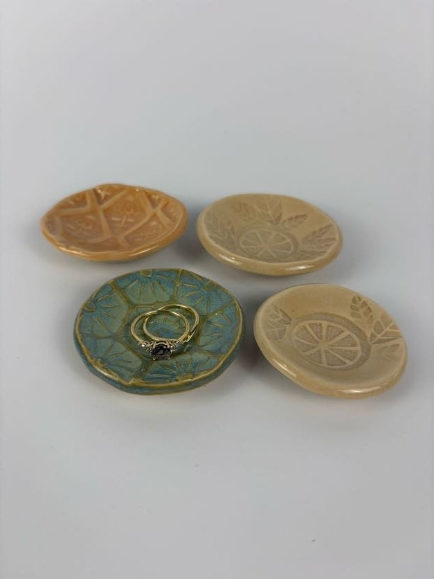 Sand & Sage Stamped Trinket Dishes