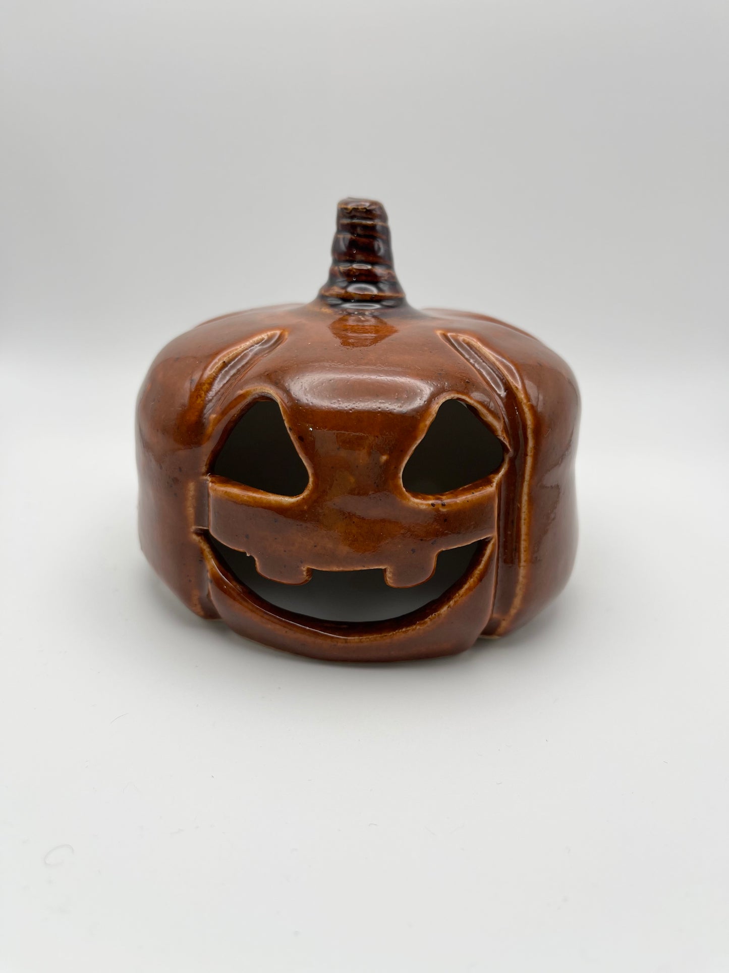 "Amber" Medium Pumpkin Luminary